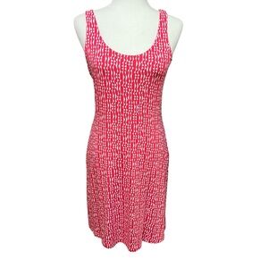 Tart Sleeveless Red and White Printed Tank Dress. Size Medium